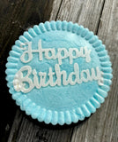 happy birthday cotton candy cake