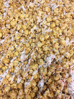 Gourmet Birthday Cake Popcorn with White Chocolate Icing Sprinkles