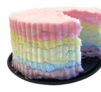 Personalized Rainbow Cotton Candy Cake Round Birthday Cake
