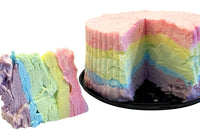 Personalized Rainbow Cotton Candy Cake Round Birthday Cake