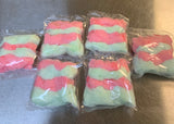 12 Small Bags of Christmas Cotton Candy Red and Green