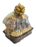 Nut Lovers Deluxe Gift Basket Caramel Cashew Caramel Pecan with Bow and Gift Card