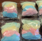 12 Small Bags of Rainbow Cotton Candy