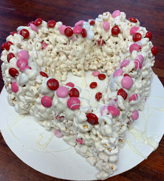 valentines day popcorn cake